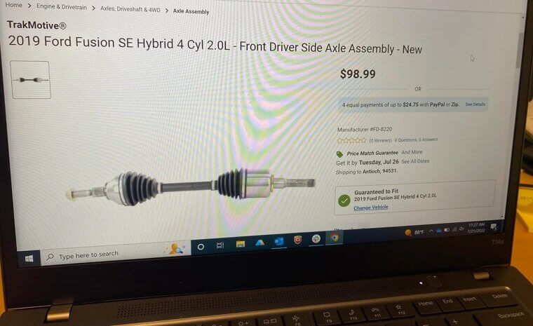 Longer Wait Times on Parts