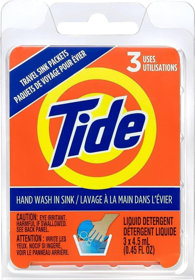 Tide Travel Sink Packets - Perfect for On-the-Go Laundry! 