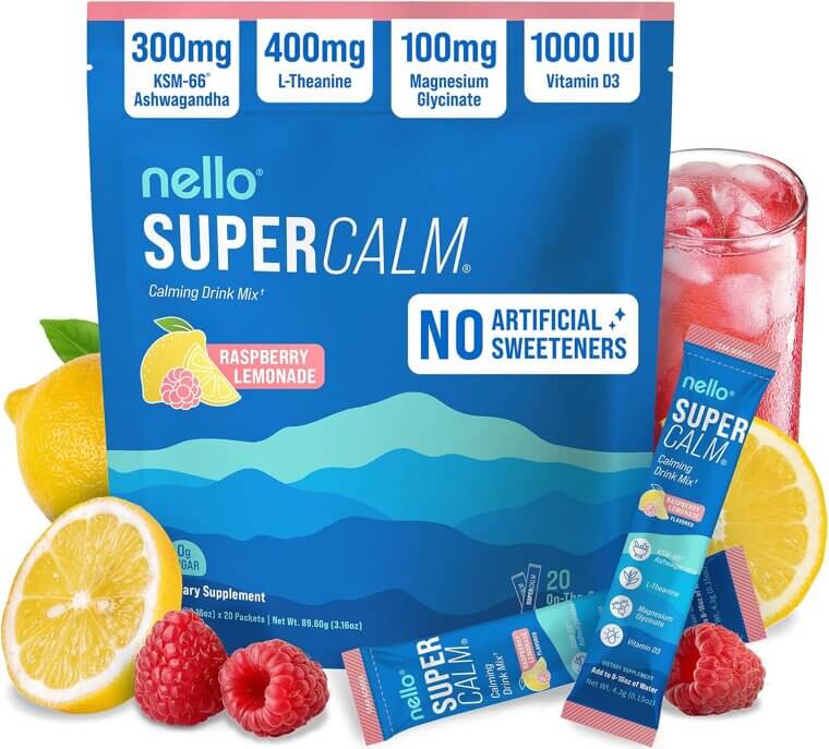 Nello Supercalm Drink Mix - Relax & Sleep Better Anytime! 