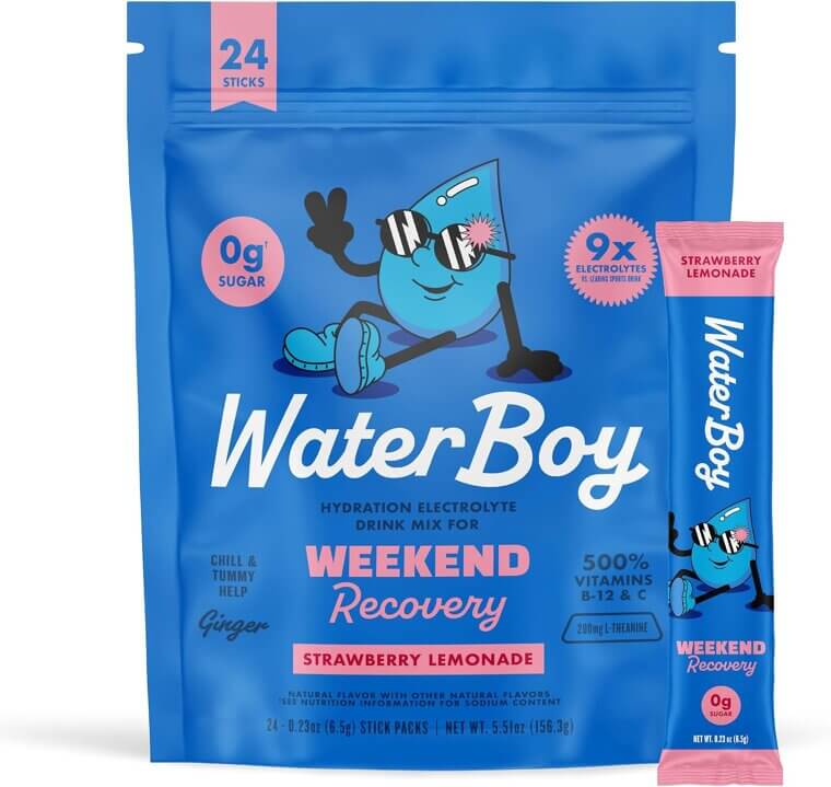 Waterboy Recovery Packets: Electrolyte Boost with No Sugar - 