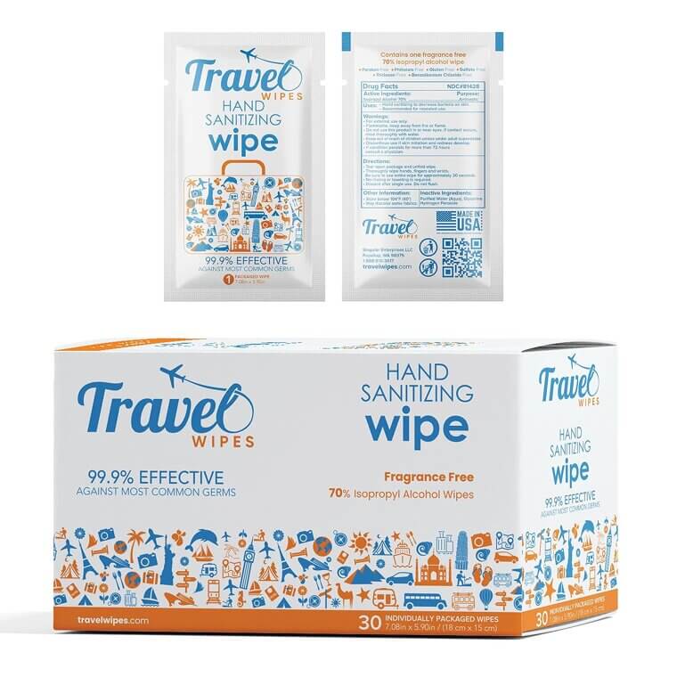 Hand Sanitizing Wipes - Travel & Home Essential 