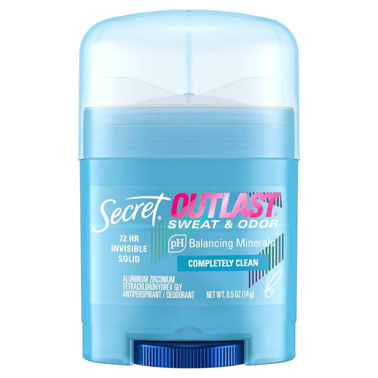 Secret Outlast Deodorant - 72hr Protection, Clean Scent, Travel Size 