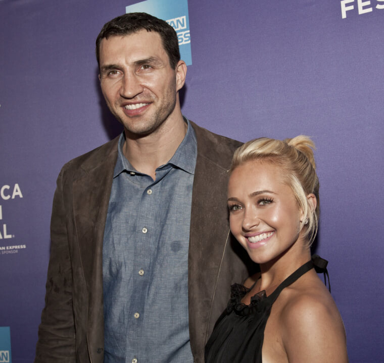 celebrity couples Wladimir Klitschko (6’6″)/ Hayden Panettiere (5ft)