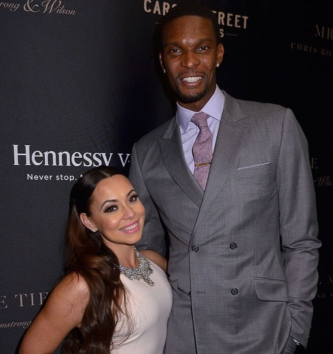 celebrity couples Chris Bosh (6'11")/ Adrienne Williams (4'11")