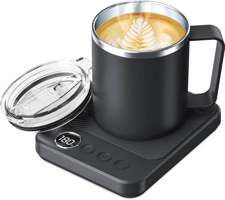 Coffee Mug Warmer Set - Smart Heating for Desk & Home Comfort - Now 25% Off!