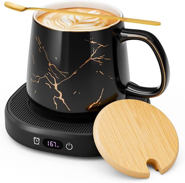 Coffee Mug Warmer Set - Smart Beverage Heating & Luxury Mug - Now 22% Off!