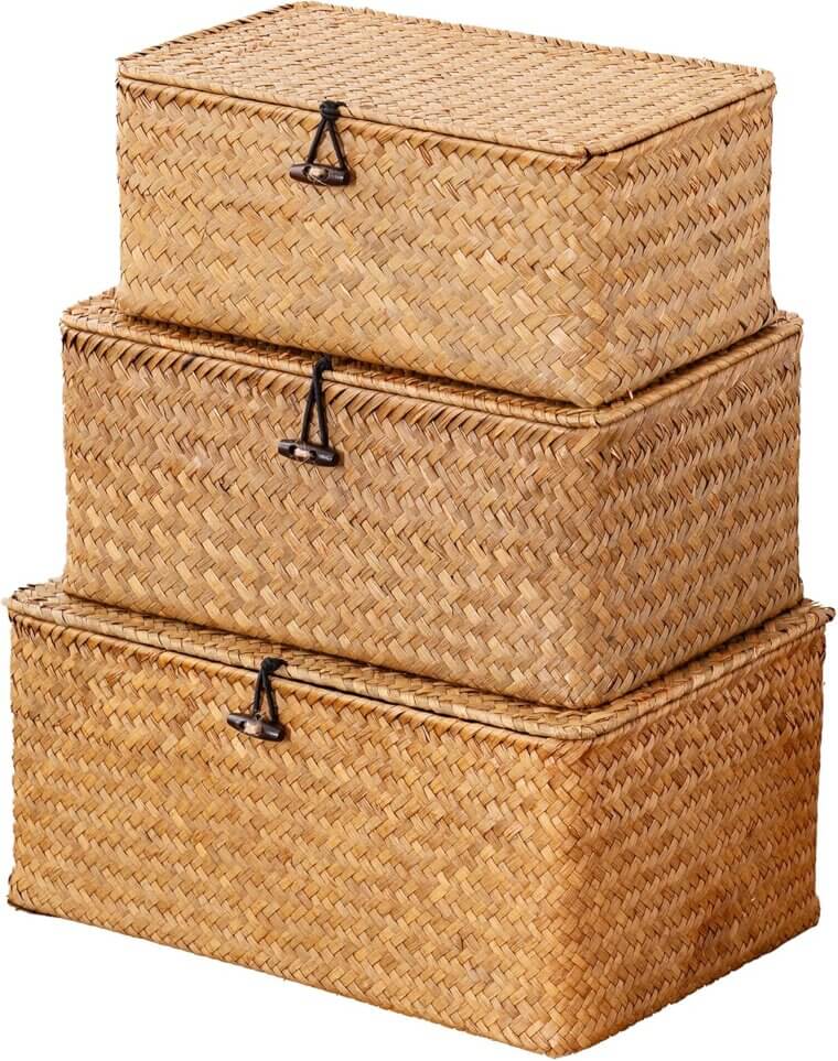 Seagrass Storage Baskets - Handcrafted Versatility for Your Home - Don’t Miss the 15% Discount!