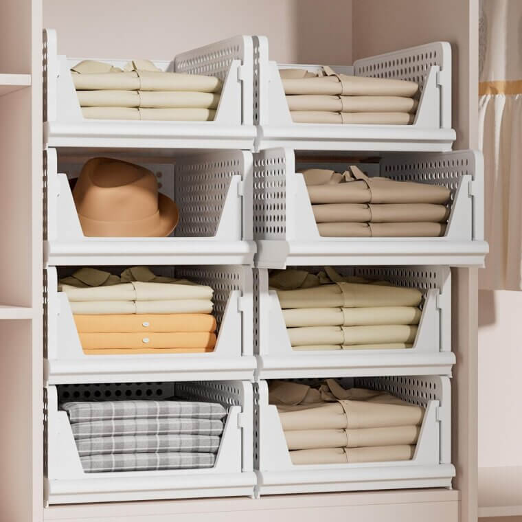 Proarea Storage Basket - Stackable Organizer for Every Room 