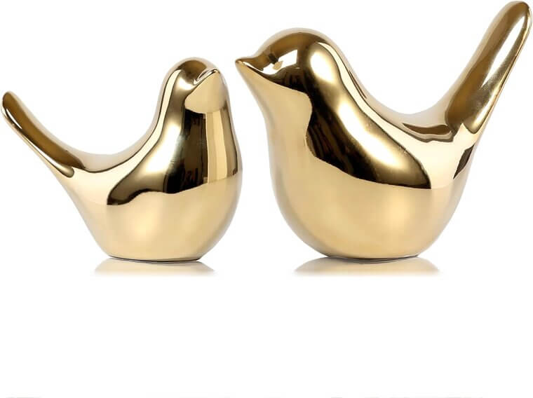Gold Bird Figurine - Elevate Your Decor with Modern Elegance