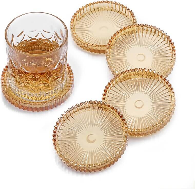 Modern Glass Coasters - Stylish Drink Protection for Any Space - Now 17% Off!
