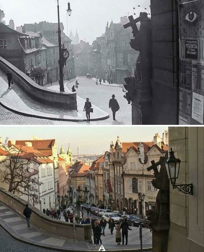 1910年のプラハ vs 2020年のプラハ