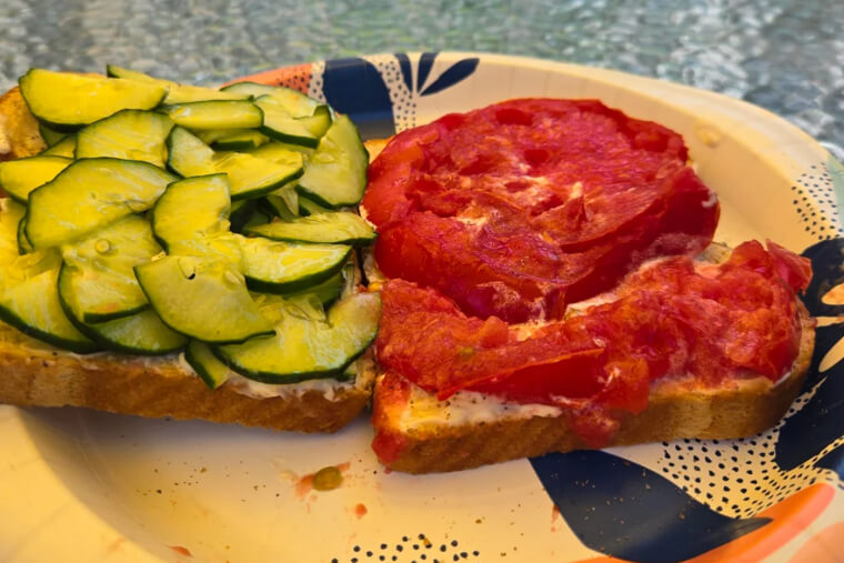 Cucumber & Tomato Sandwich