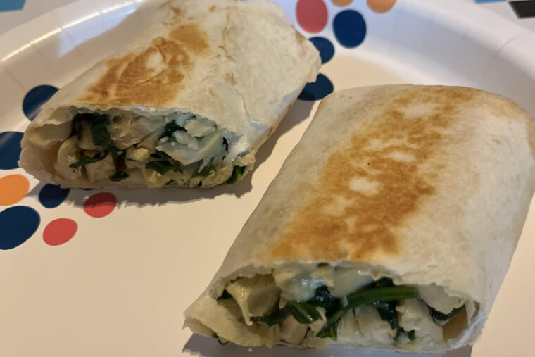 Chicken, Spinach & Feta Wraps