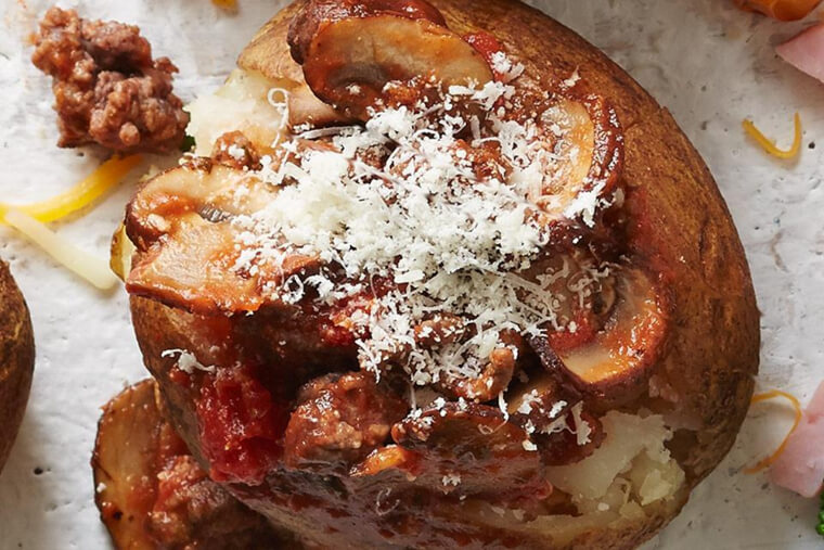Baked Potato Topped With Marinara