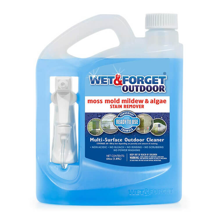An Effortless Wet & Forget Outdoor Spray That Clears Away and Blocks Mold or Algae With Zero Scrubbing.
