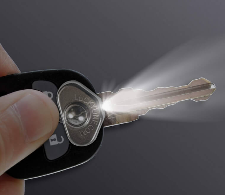 An Tiny LED Light That Easily Attaches to Any Surface Imaginable, Like Your Keychain, Your Dog's Leash, or Your Television Remote.