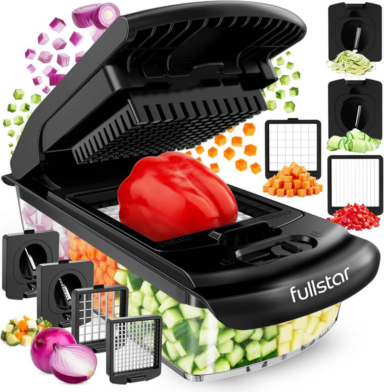 A Handy Food Dicer That Drops All Your Cut Veggies Into a Clear Container Underneath, so You Can Skip Wiping Down the Counter.