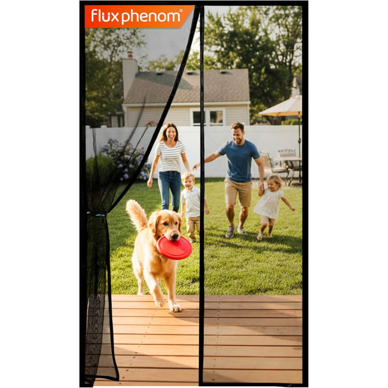 A Hands-Free Magnetic Screen Door That Lets the Fresh Air in While Keeping Annoying Bugs Completely Out.