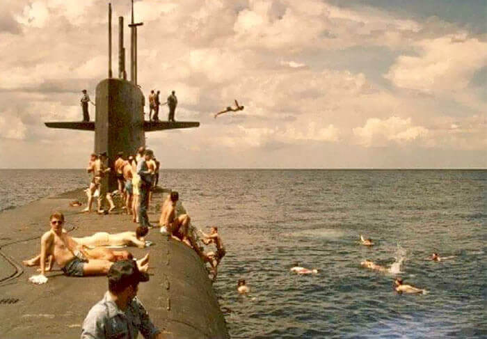 This Person's Dad Took A Plunge From A Submarine