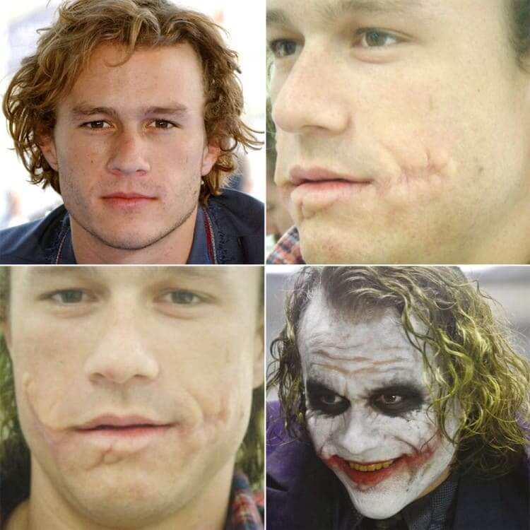 transformações: De Heath Ledger a Coringa - Foto: Reprodução