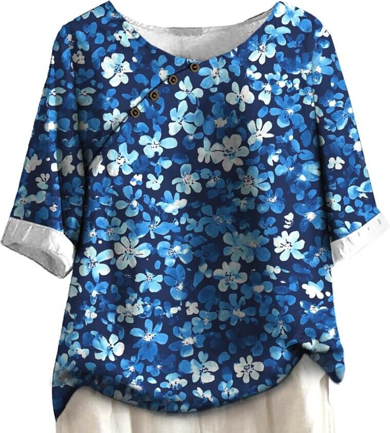MARSVOVO Flowy Blouse - Perfect for Office or Vacation 