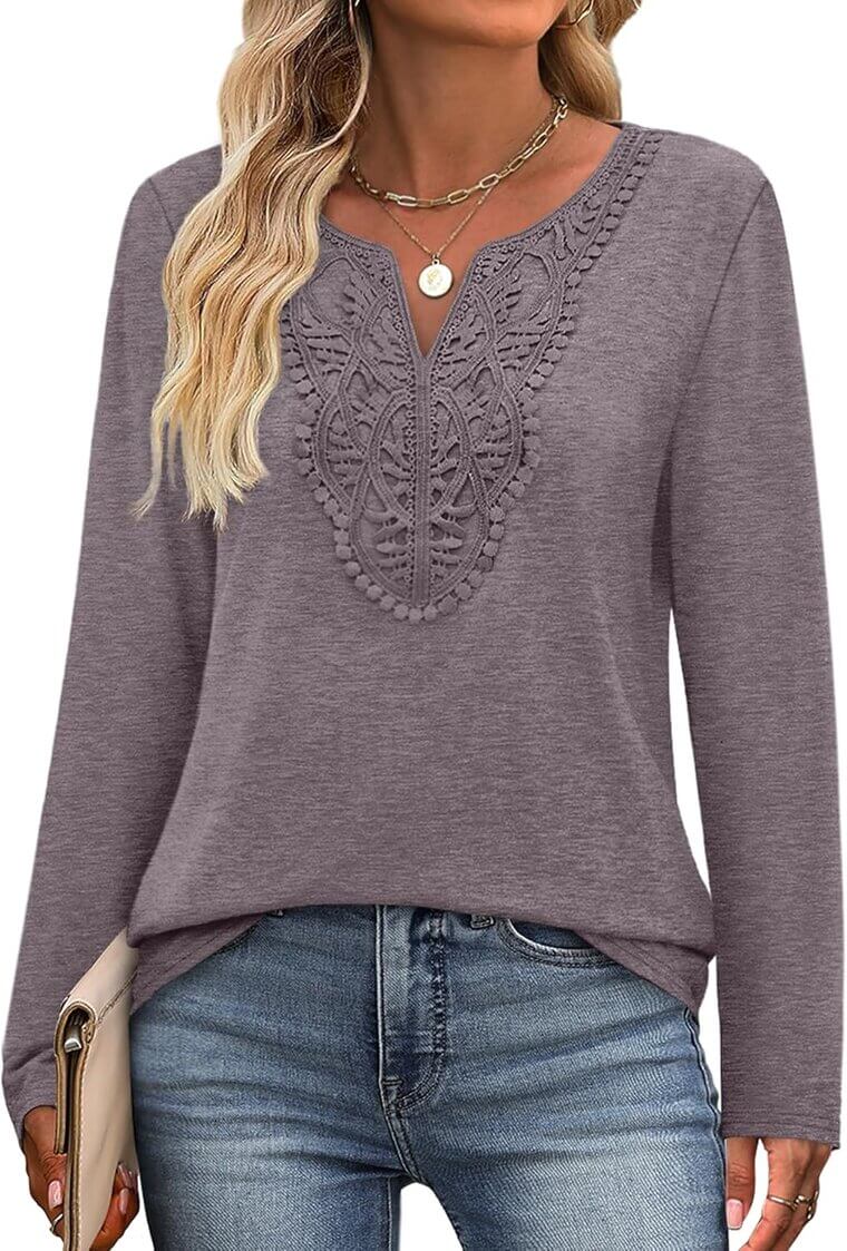 XIEERDUO Boho Tops - Stylish Fall V-Neck Blouses for Women - Now 23% Off!