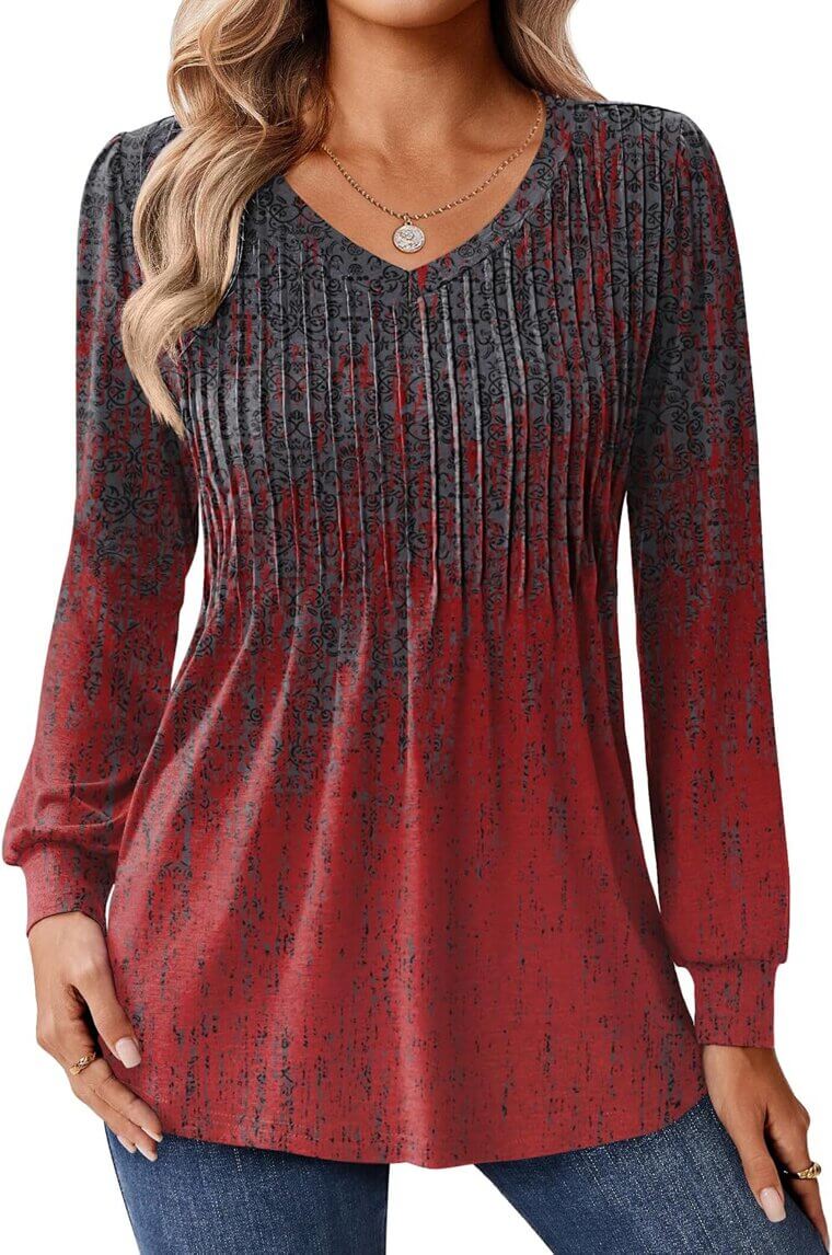 Zeagoo V Neck Blouse - Perfect for Boho Fall Fashion - Don’t Miss the 32% Discount!