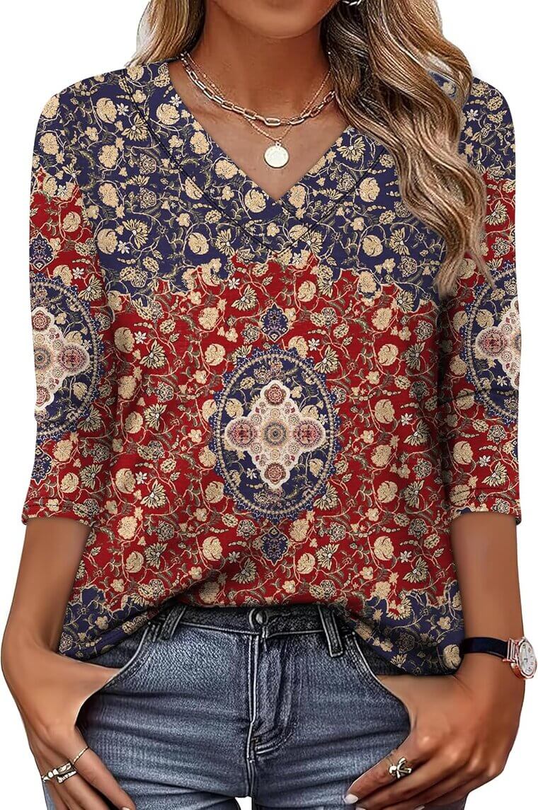 XIEERDUO V Neck Blouse - Stylish Fall Essential - Now 29% Off!