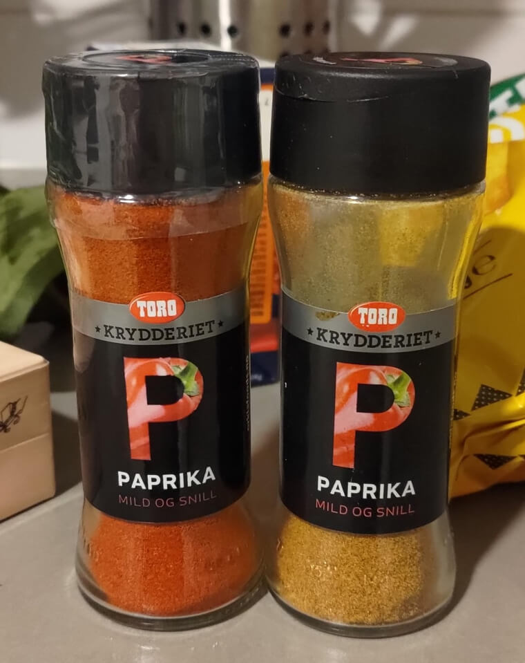 Paprika Degrades In Direct Sunlight So Check For A Dull Brown Hue
