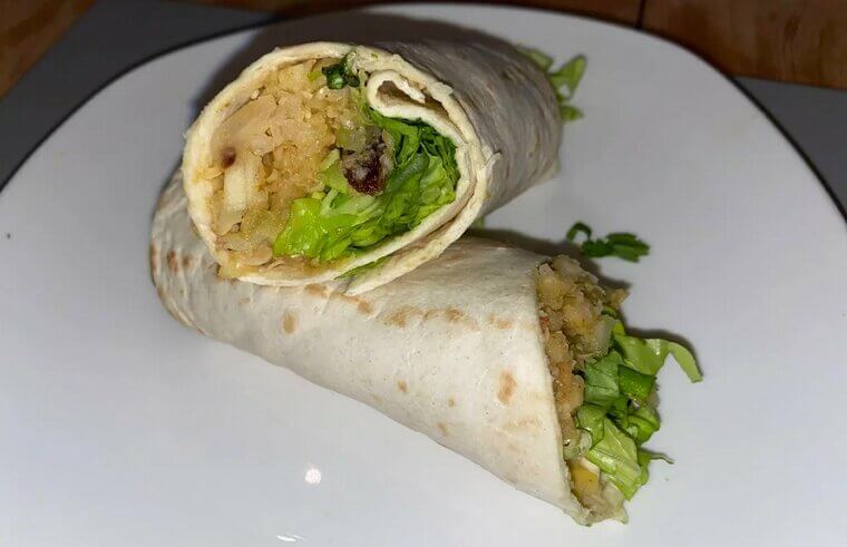 Chickpea Curry Wrap