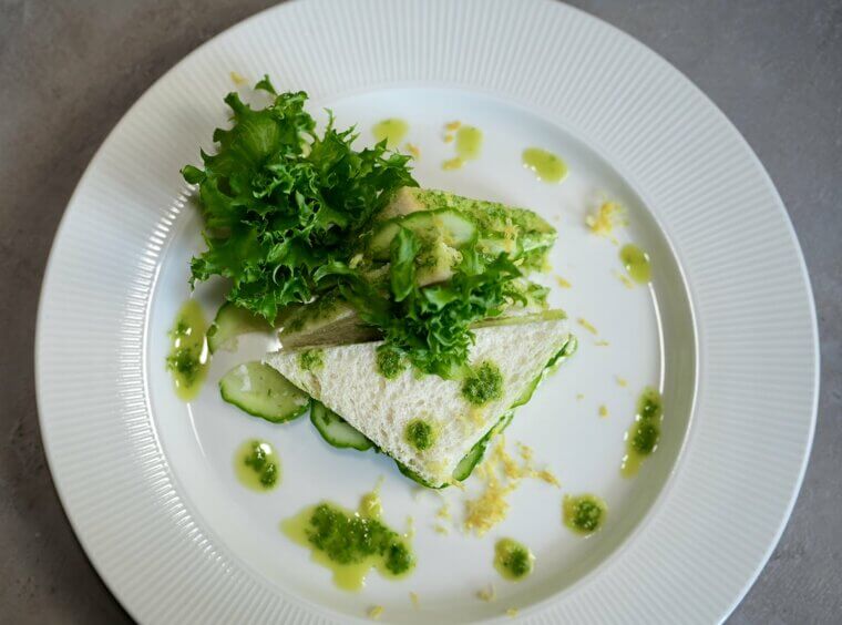 Cucumber and Cream Cheese Sandwich