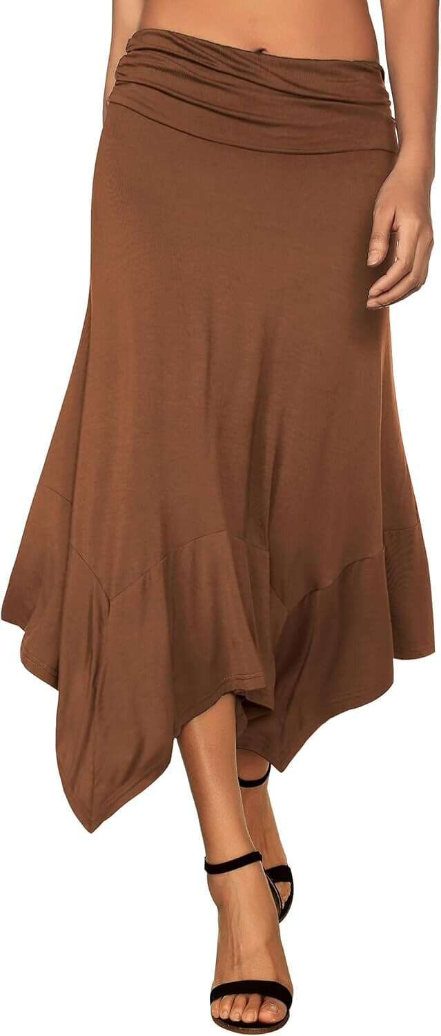 Flowy Handkerchief Midi Skirt - Soft, Stylish Comfort - Don’t Miss the 21% Discount!