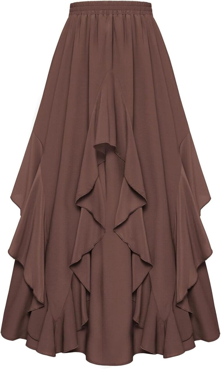 Scarlet Darkness Maxi Skirt - Embrace Renaissance Elegance - Enjoy 40% Off!