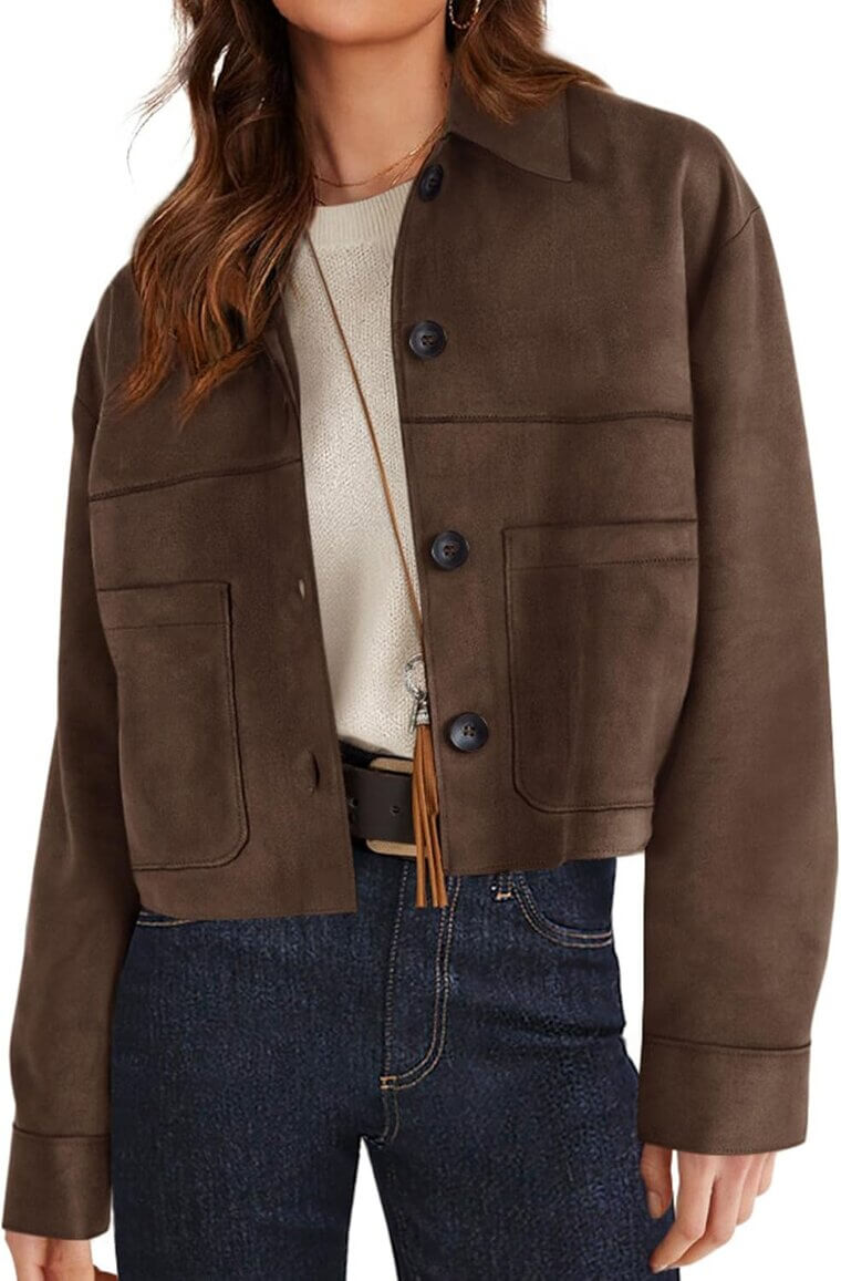 PRETTYGARDEN Women's Suede Jacket - Trendy and Chic Outerwear - Enjoy 22% Off!