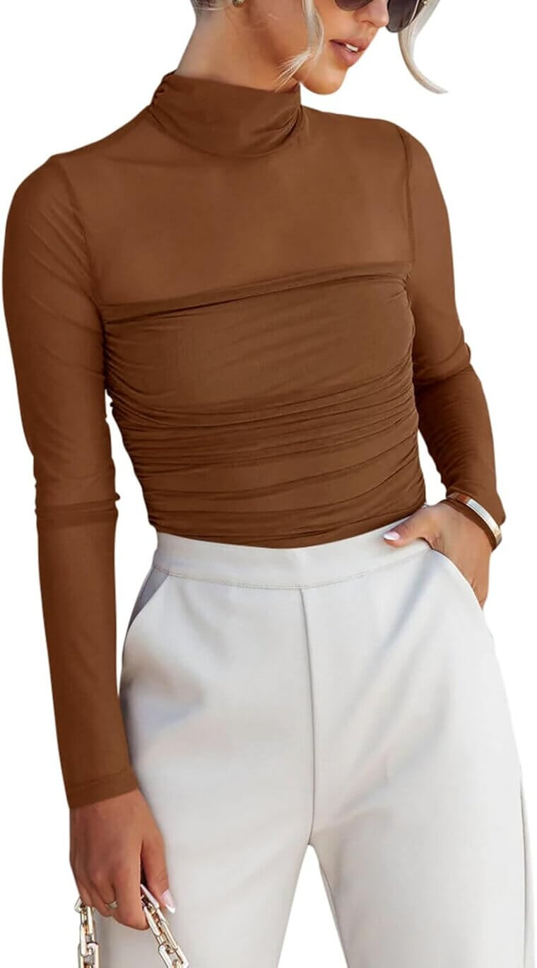 REORIA Mesh Bodysuit - Trendy and Versatile for Any Occasion - Now 5% Off!