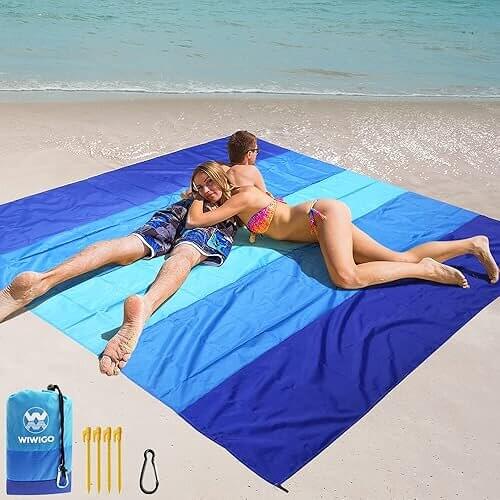 Practical Beach Blanket that Keeps Sand Away Effortlessly. 