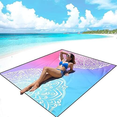 Oversized Beach Blanket that Fits Your Whole Crew. 