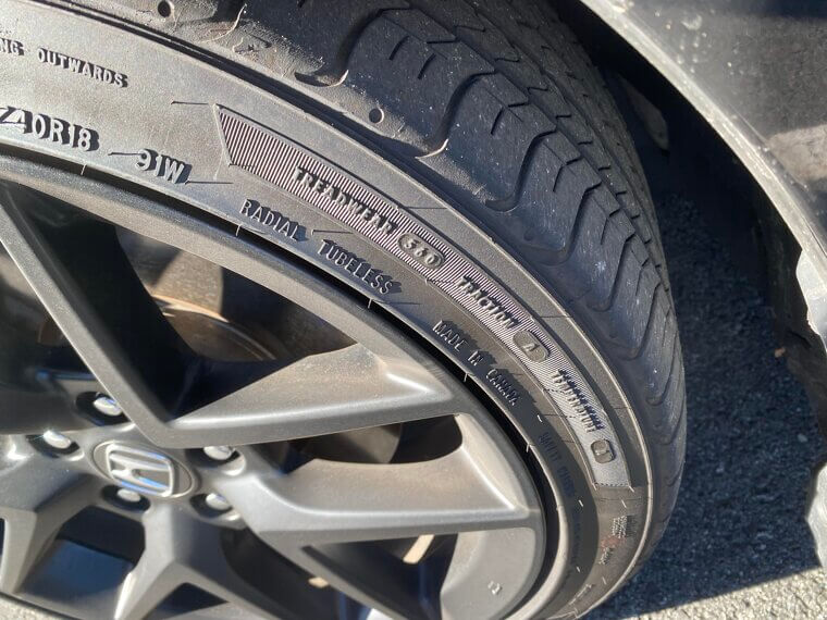 Uneven Or Worn Tire Tread