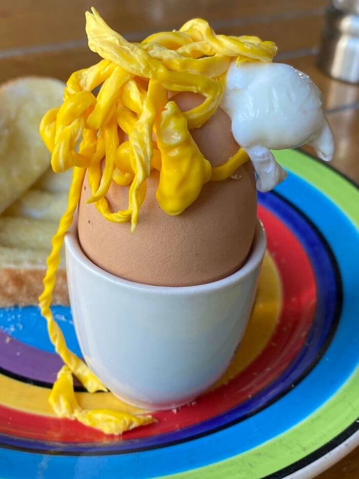 Boiled Egg Turned Into Rapunzel