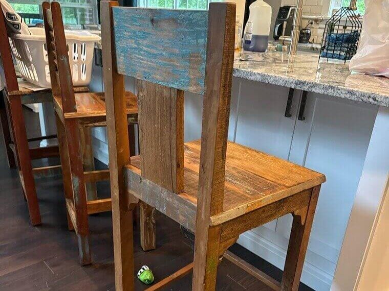 Weathered Wood Bar Stools for Rustic Flips