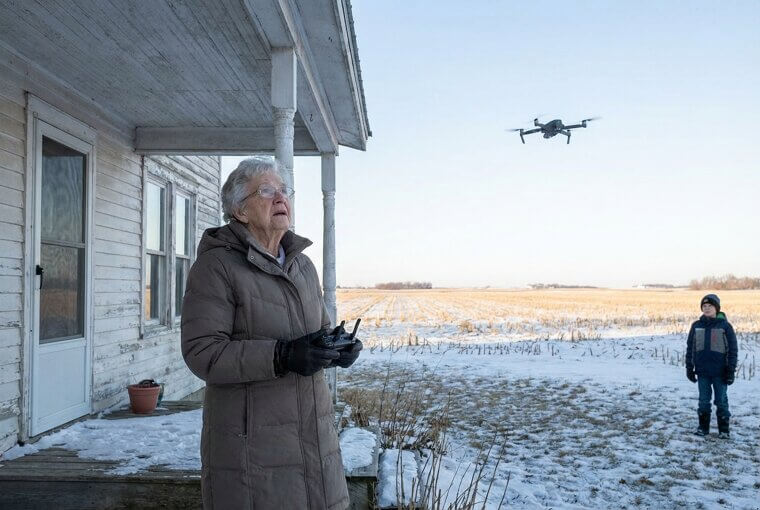 Grandma's Unexpected New Hobby: Drone Flying!