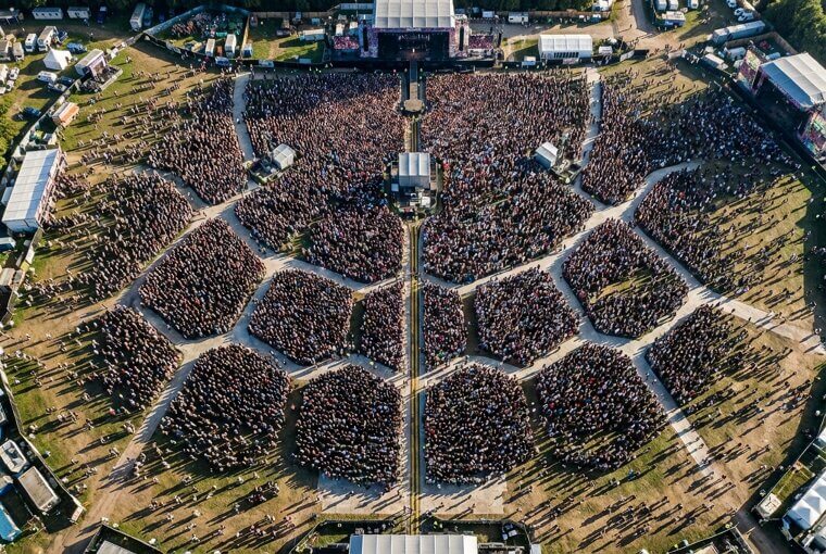 Concert Crowd Patterns from Above