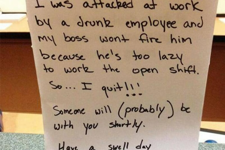 Drunk Employee Drama: An Exit for the Ages