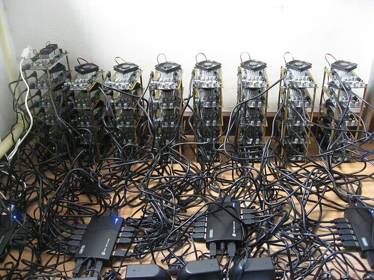 A Bitcoin Mining Rig Farm