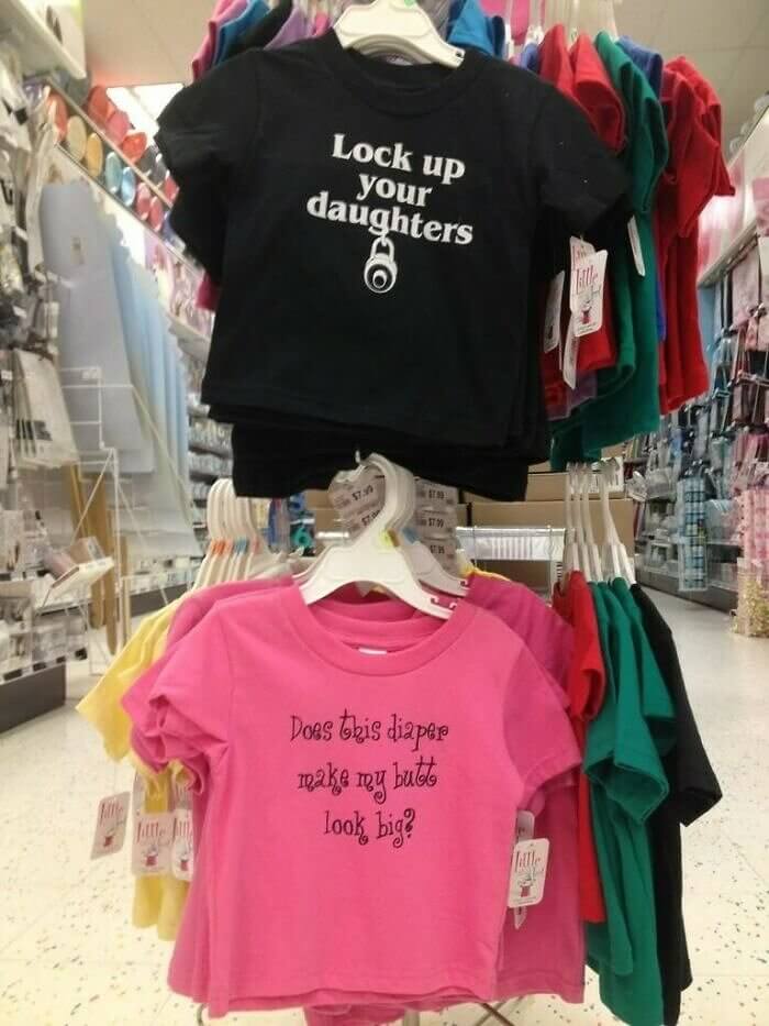 Às vezes, camisetas de meninos X meninas nos deixam sem palavras