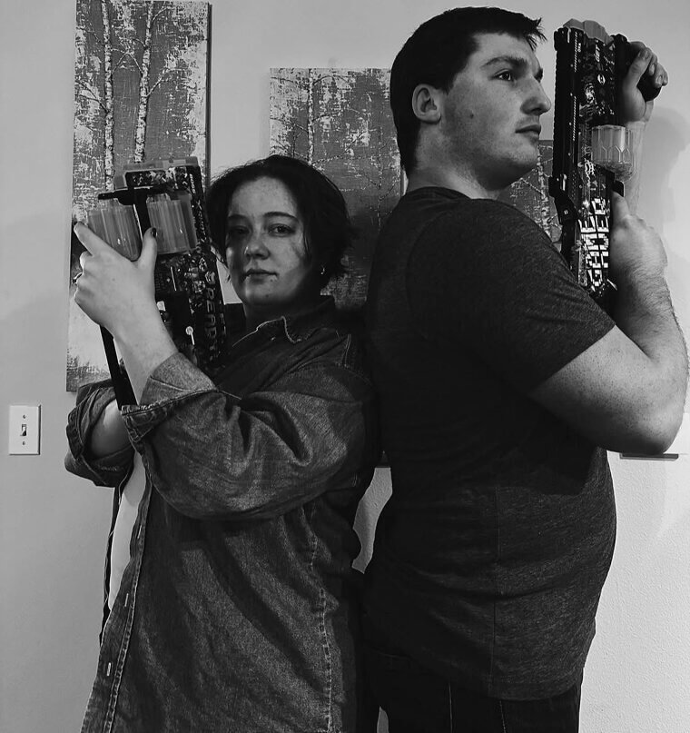 Couples Nerf Battle at Home