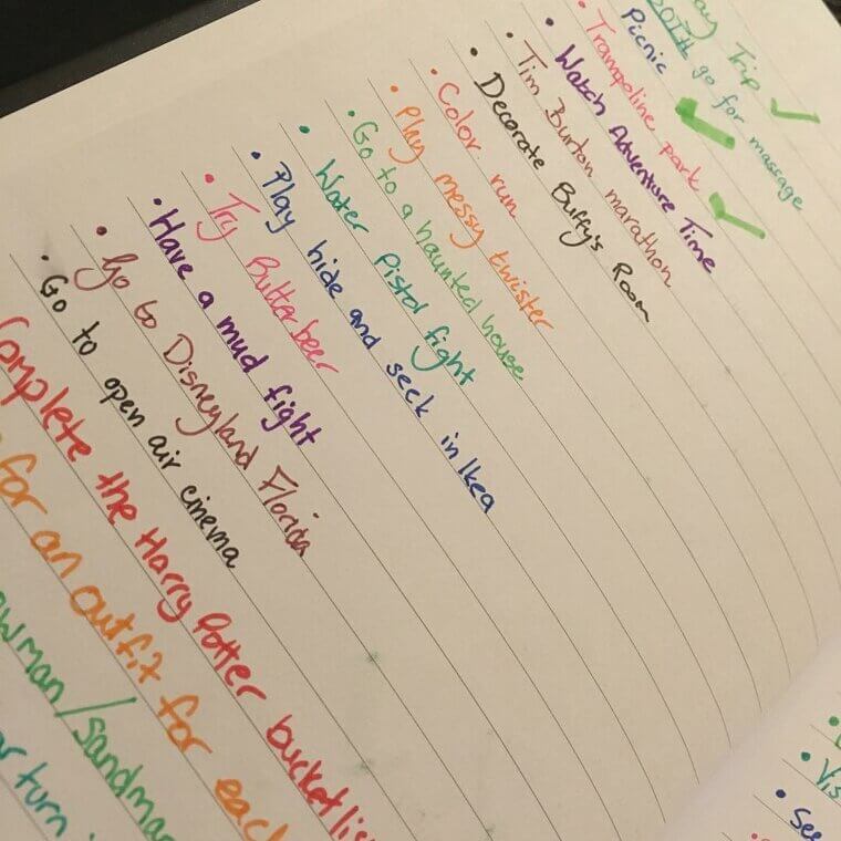 Make a Bucket List Together