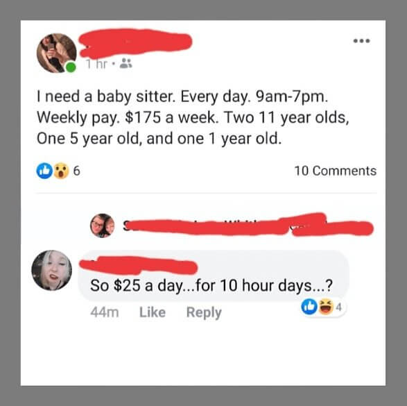 Babysit? Maybe you should just quit?