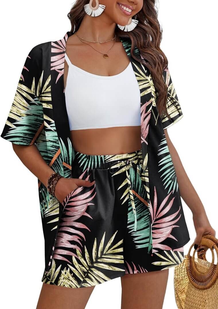 Tropical Kimono Set - Perfect Summer Beachwear - 5% Off!