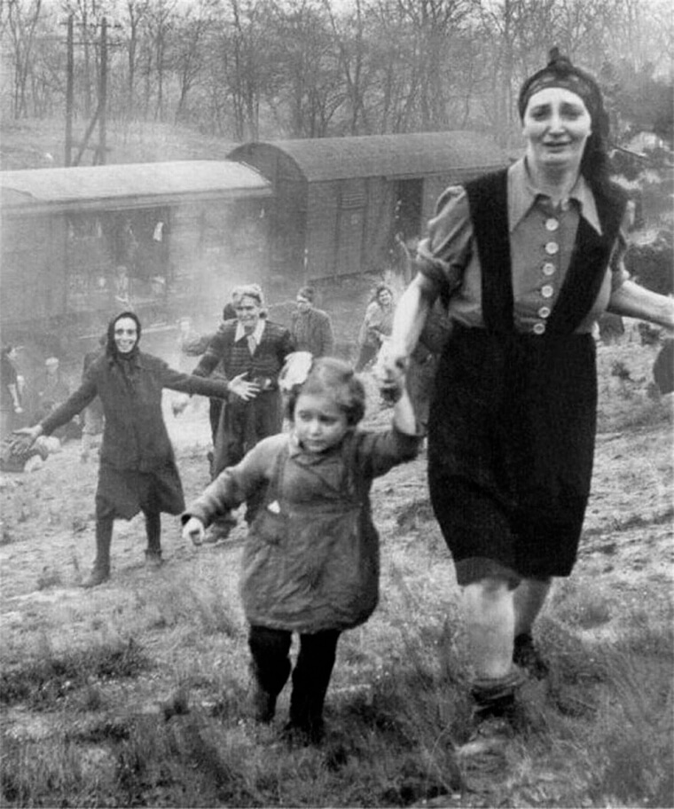 Jewish Prisoners Liberated From "The Death Train"
